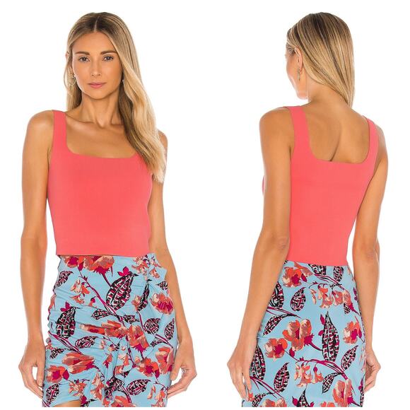 A.L.C. Women's Victoria Tank Crop Top Lychee Pink Size Small Viscose Stretch - Picture 1 of 5